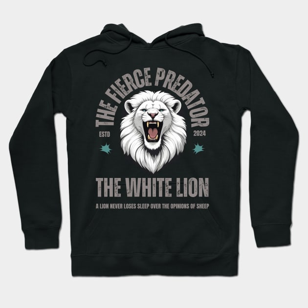 White Lion Hoodie by Pearsville